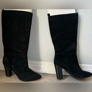 T & B black faux suede boots, size 9.5m, only worn once, excellent condition